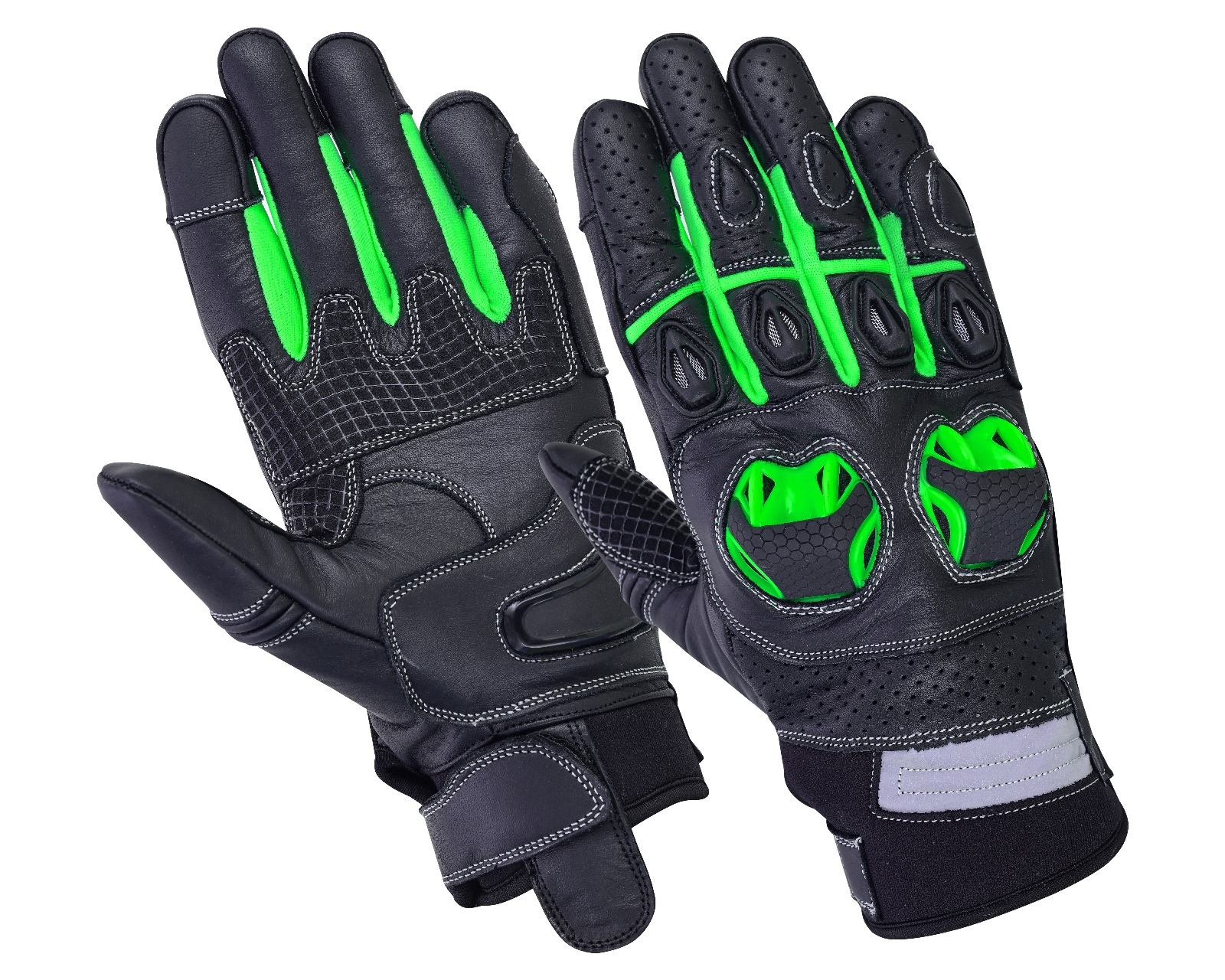 guante verde dos caras